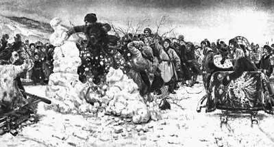 Суриков В И Взятие снежного городка 1891 Русский музей Ленинград - фото 198