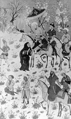 Махмуд Музахиб Санджар и старая ткачиха Миниатюра рукописи низами - фото 63