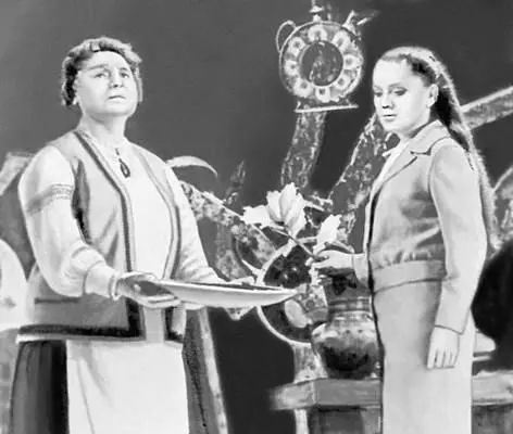 Сцена из спектакля Пора жёлтых листьев Н Я Зарудного 1973 Драматический - фото 84