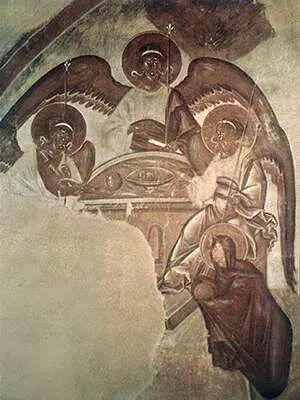 Феофан Грек Троица Фреска церкви Спаса Преображения в Новгороде 1378 - фото 130
