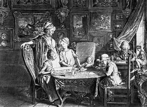 Д Н Ходовецкий Автопортрет с семьей Офорт 1771 Д Н Ходовецкий - фото 20
