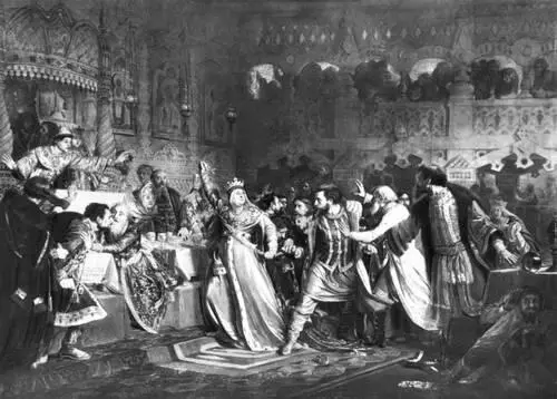 П П Чистяков Великая княгиня Софья Витовтовна срывающая пояс с Василия - фото 101