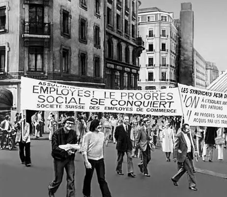 Швейцария Демонстрация трудящихся 17 сентября 1976 в г Невшатель проходившая - фото 19