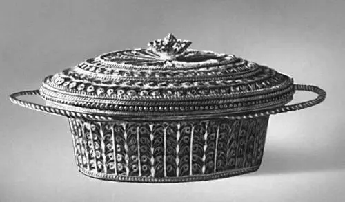 Ювелирное искусство Корзиночка Серебро скань Россия 1806 Исторический - фото 4
