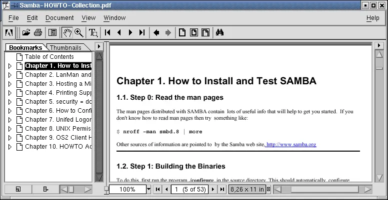 Рис 121 Окно программы Acrobat Reader Если вы введете команду acroread - фото 33