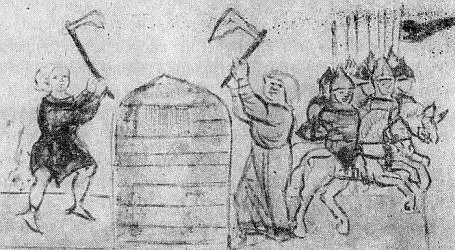 Восстание в Киеве в 1068 г Миниатюра из Радзивиловской летописи Восставшие - фото 5