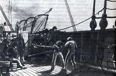 38 Сращивание атлантического кабеля на борту Грейт Истерн 1865 г Из книги - фото 38