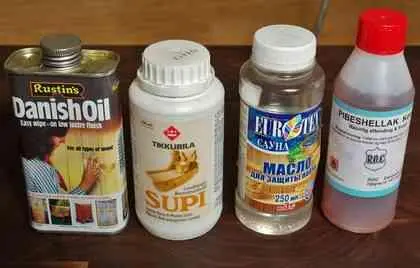 Лучший вариант минеральное масло с пчелиным воском Синтетический шеллак тоже - фото 345