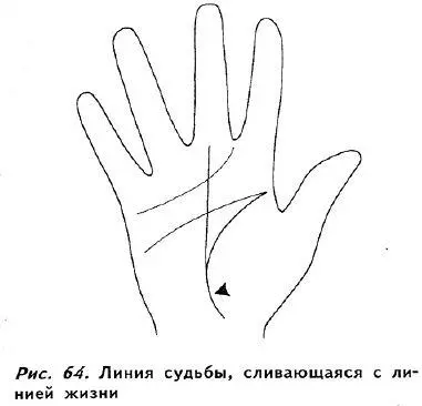 Если линия судьбы начинается независимо от линии жизни ближе к середине ладони - фото 62