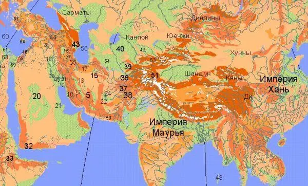 Условные обозначения Рис 4 Интерпретация древнетибетской карты на - фото 4