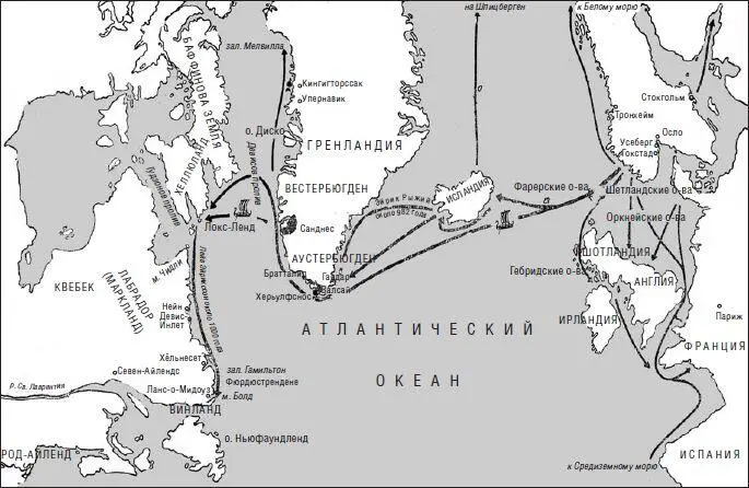 Маршруты морских походов норманнов Роберт начал свое возвышение и накопление - фото 21