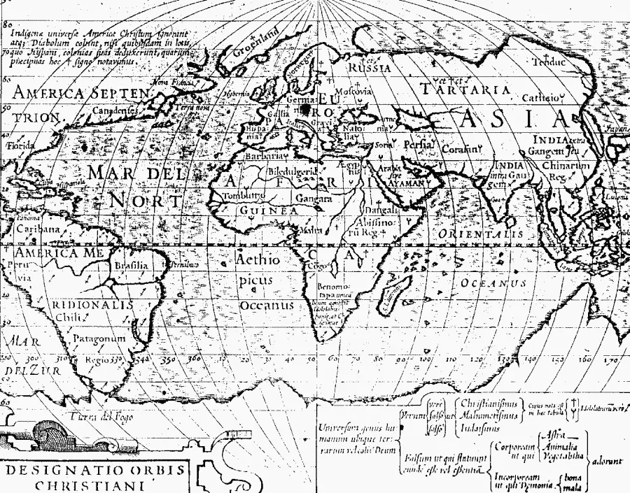 Карта мира Герхарда Меркатора 1621 год Московия еще не Россия Согласно - фото 63