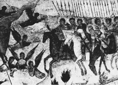 Деталь иконы Благословенно воинство XVI век 1563 Иоанн Грозный берет - фото 72