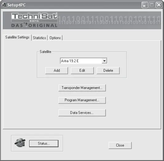Рис 441Окно программы Setup4PC Рис 442Окно добавления спутника Таблица - фото 155