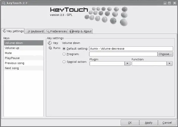 Рис 75Настройки KeyTouch На сайте программы кроме исходных текстов и пакетов - фото 146