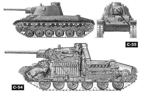 Танк Т34М 1941 г и его компоновка Т3476 Иф образца 1940 г с двумя - фото 111