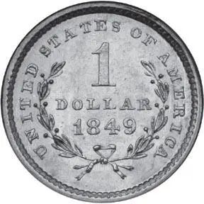 Долларовая золотая монета 1849 года Первые появившиеся в США бумажные деньги - фото 9