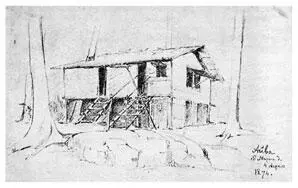 Домик Н Н МиклухоМаклая на мысе Айва Рис Н Н МиклухоМаклая 1874 г У - фото 72