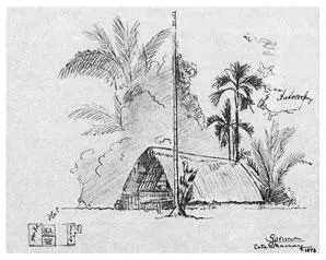 Хижина в деревне Горима Рис Н Н МиклухоМаклая Июнь 1877 г Видя что я - фото 95