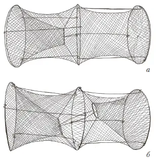 Рис 8 Одногорловая а и двухгорловая б цилиндрические верши с - фото 8
