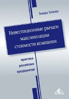 Тамара Теплова - Инвестиционные рычаги максимизации стоимости компании. Практика российских предприятий