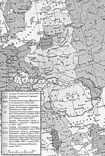 Карта Европы на 1 сентября 1939 г Отдавая Гитлеру в Мюнхене часть территории - фото 21