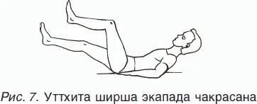 2 Уттхита дви падасана вытянутые ступни Лягте на спину прижав вытянутые - фото 7