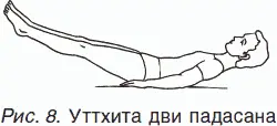 3 Уттхита эка падасана вытянутая ступня Лягте на спину и поднимите ногу под - фото 8