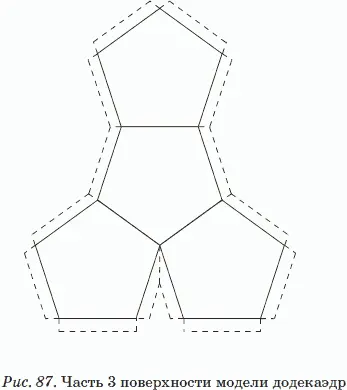 Порядок склеивания пятигранников следующий рис 89 Вначале к пятигранникам - фото 88