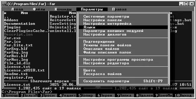 Рис 1815 Меню настройки Far Manager Возможности конфигурирования данной - фото 196