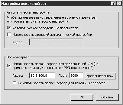 Рис 252 Настройка параметров проксисервера для Internet Explorer После этой - фото 247