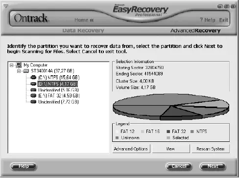 Рис 77Так выглядит окно EasyRecovery Пакет включает в себя такие продукты - фото 53