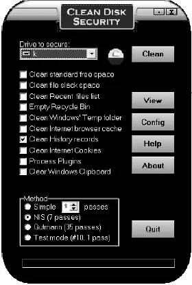Рис 78Окно утилиты Clean Disc Security Gutmann method уничтожение данных - фото 54