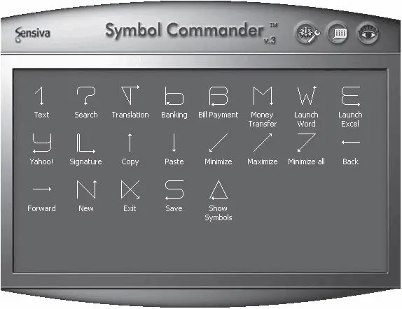 Рис 433 Окно программы Symbol Commander Символы в окне программы показывают - фото 96