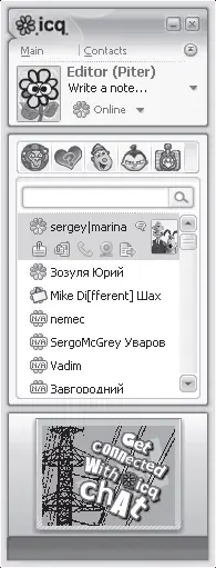 Рис 19 Окно программы ICQ Программа является бесплатной удобна в установке - фото 9