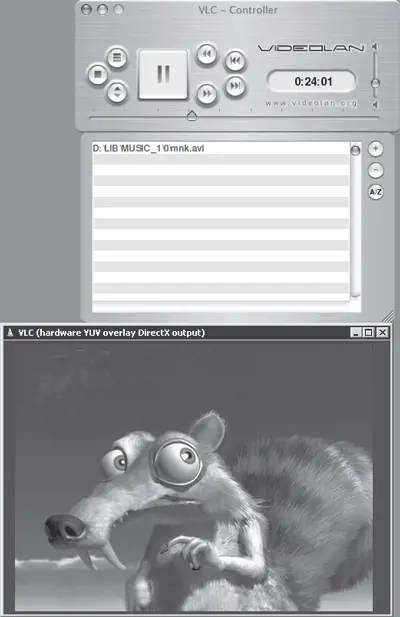 Рис 61 Окно программы VLC media player С помощью этого проигрывателя можно - фото 216