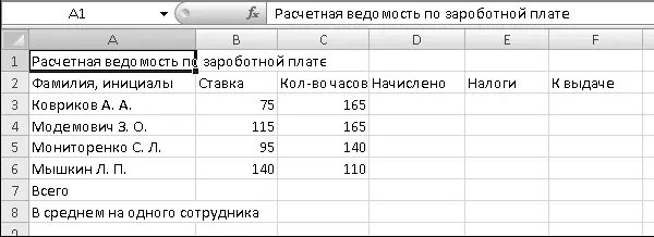 Рис 629Исходные данные для расчета заработной платы 3 Для расчета - фото 378