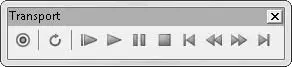 Рис 38Панель Transport Перемещение Если нажать кнопку PlayВоспроизвести - фото 47