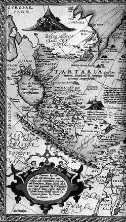 Фрагмент карты Абрахама Ортелия Тартария или Царство Великого хана 1570 г - фото 549