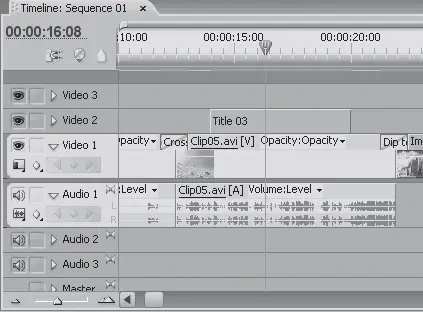 Рис 510Титр Title 03 Титр 03 размещается на дорожке Video 2 Видео 2 2 - фото 75