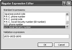 Рис 2333 Создание регулярного выражения с помощью Visual Studio 2005 - фото 371