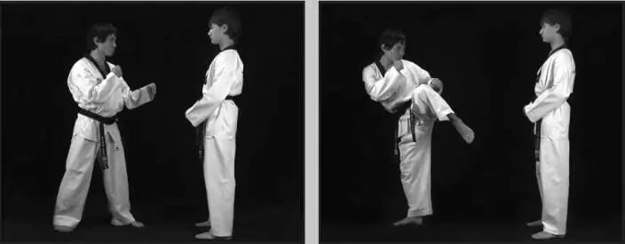 43114 Боковой прямой удар ближней ногой 43115 Боковой прямой удар в - фото 60