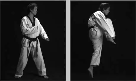 7411 Высокое поднимание бедер поочередно правой и левой ног при движении - фото 195