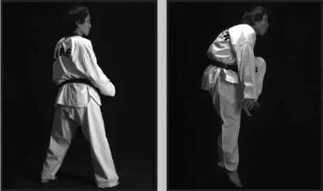 7413 Высокое поднимание бедра левой ноги при движении вперед в быстром - фото 199