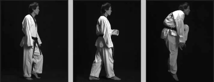 7413 Высокое поднимание бедра левой ноги при движении вперед в быстром - фото 200