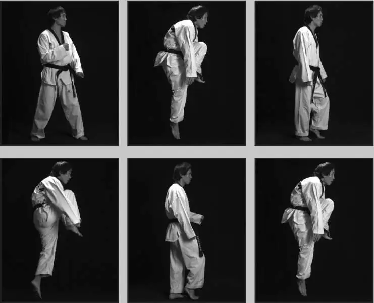 7415 Высокое поднимание бедер поочередно левой правой и снова левой ноги - фото 202