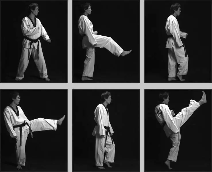 7419 Имитация прямого удара поочередно правой в нижний уровень левой в - фото 209