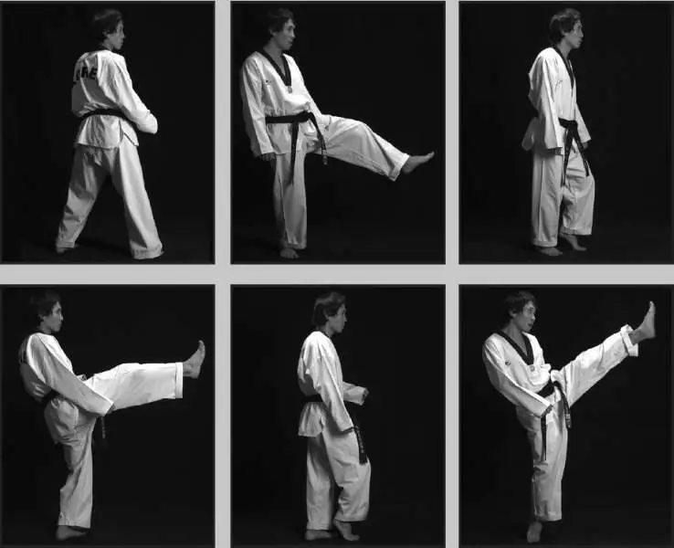 74110 Имитация прямого удара поочередно левой в нижний уровень правой в - фото 211