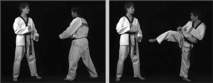 74211 Отработка комбинации финт дальней со скользящим шагом боковой сбоку - фото 247