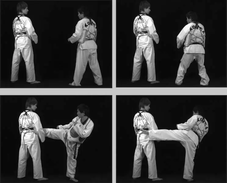 74217 Отработка комбинации скачок вперед боковой сбоку дальней боковой - фото 258